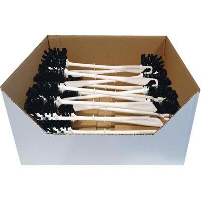 MSV, Brosse WC, Box De 20 Brosses Blanches Poils Noirs - Publicité MSV, Brosse WC, Box De 20 Brosses Blanches Poils Noirs - Publicité