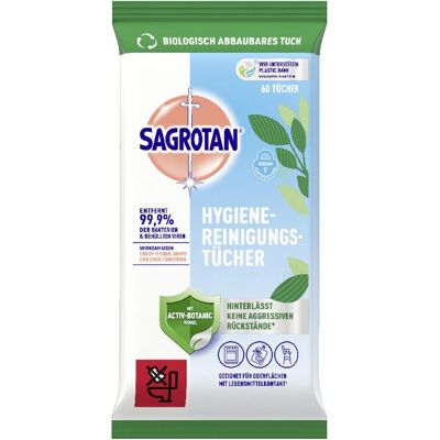 Sagrotan Hygiene-Reinigungstücher - Lingettes de nettoyage hygiénique - Publicité Sagrotan Hygiene-Reinigungstücher - Lingettes de nettoyage hygiénique - Publicité