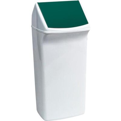 Durable Poubelle de tri 40 l H747xL320xP366mm blanc vert Couvercle, Poubelle, Multicolore, Blanc, Vert - Publicité Durable Poubelle de tri 40 l H747xL320xP366mm blanc vert Couvercle, Poubelle, Multicolore, Blanc, Vert - Publicité