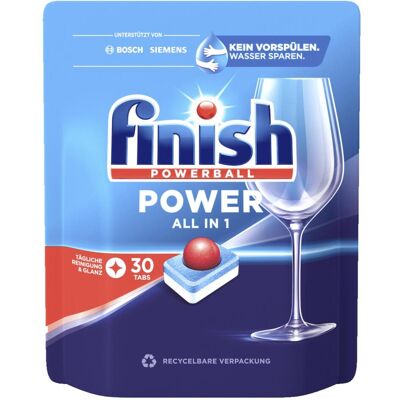 Calgonit finish POWERBALL POWER ALL IN 1 Pastilles pour lave-vaisselle - Produits pour lave-vaisselle - Publicité Calgonit finish POWERBALL POWER ALL IN 1 Pastilles pour lave-vaisselle - Produits pour lave-vaisselle - Publicité