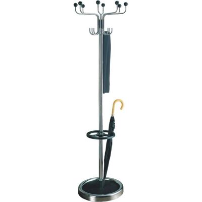 Portemanteau Kerkmann Rondo 176x52cm chrome/noir - Coat Rack - Publicité Portemanteau Kerkmann Rondo 176x52cm chrome/noir - Coat Rack - Publicité