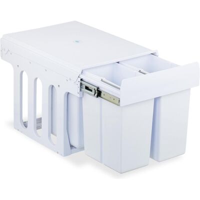 Relaxdays Poubelle de Cuisine Blanche - 4 Compartiments, 8L - Publicité Relaxdays Poubelle de Cuisine Blanche - 4 Compartiments, 8L - Publicité