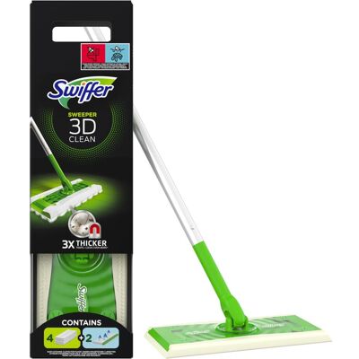 Swiffer 3D Clean, Ustensiles de nettoyage, Vert - Publicité Swiffer 3D Clean, Ustensiles de nettoyage, Vert - Publicité