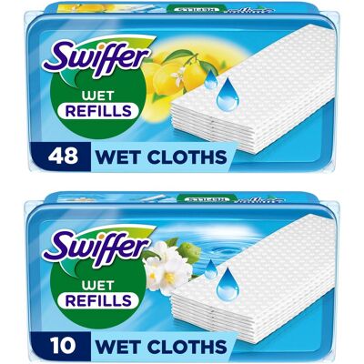Swiffer Lingettes humides Wet – Recharge de 60 lingettes eCOM Komfort Pack (3 x 20 lingettes) – Recharge, Ustensiles de nettoyage - Publicité Swiffer Lingettes humides Wet – Recharge de 60 lingettes eCOM Komfort Pack (3 x 20 lingettes) – Recharge, Ustensiles de nettoyage - Publicité