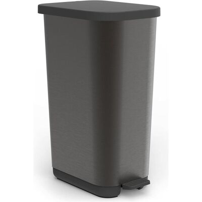 Rotho Treteimer 55 l RIBO IML Graphit, Poubelle, Gris - Publicité Rotho Treteimer 55 l RIBO IML Graphit, Poubelle, Gris - Publicité