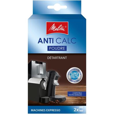 Melitta Anti Calc - poudre de détartrage, Détartrant - Publicité Melitta Anti Calc - poudre de détartrage, Détartrant - Publicité