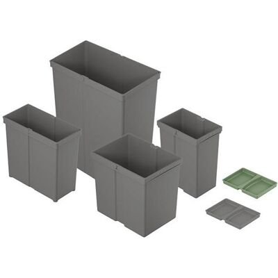 Hettich Eimer 28 L für Abfallsystem Cargo Synchro dunklgr., Poubelle, Gris - Publicité Hettich Eimer 28 L für Abfallsystem Cargo Synchro dunklgr., Poubelle, Gris - Publicité