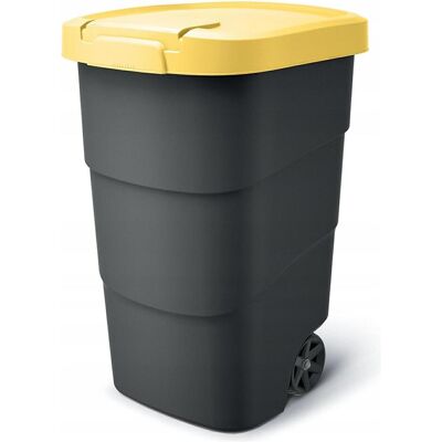 KEDEN Wheeler Panier - 90L - Noir Jaune - Panier de rangement - Publicité KEDEN Wheeler Panier - 90L - Noir Jaune - Panier de rangement - Publicité