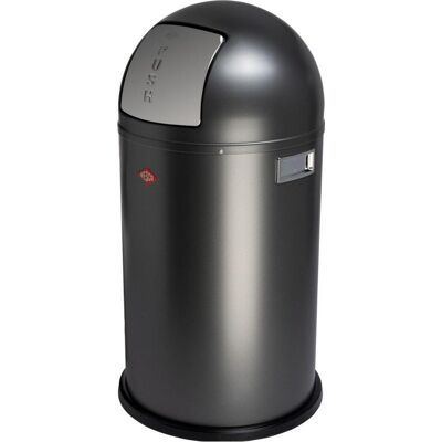 Poubelle Wesco Pushboy 50L gris mat - Publicité Poubelle Wesco Pushboy 50L gris mat - Publicité