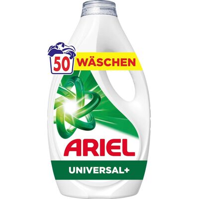 Ariel Flüssig Universal 1.125L Universalwaschmittel 25 WL, Lessive + adoucissant - Publicité Ariel Flüssig Universal 1.125L Universalwaschmittel 25 WL, Lessive + adoucissant - Publicité