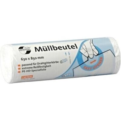 Deiss Sacs poubelle 80l en HDPE 630x850mm 40pcs, Sac-poubelle, Blanc - Publicité Deiss Sacs poubelle 80l en HDPE 630x850mm 40pcs, Sac-poubelle, Blanc - Publicité
