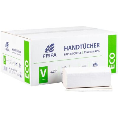 Fripa Éco Serviettes en papier V-Fold 250x230mm - Publicité Fripa Éco Serviettes en papier V-Fold 250x230mm - Publicité