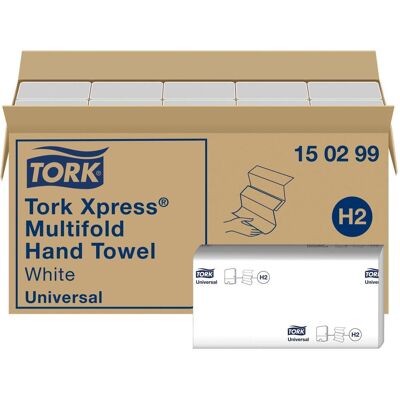 Tork Serviettes en papier, Essuie-tout, Blanc - Publicité Tork Serviettes en papier, Essuie-tout, Blanc - Publicité