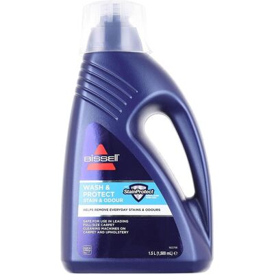 Bissell Wash & Protect 1,5L Solution pour tapis - Publicité Bissell Wash & Protect 1,5L Solution pour tapis - Publicité