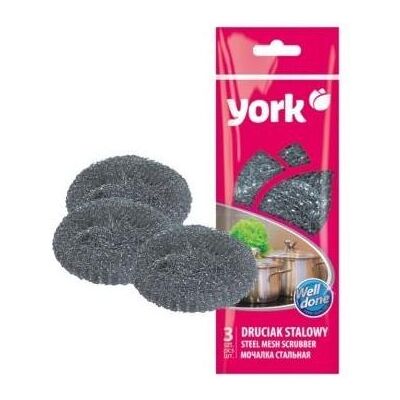 York Nettoyant en maille d'acier cristal, Ustensiles de nettoyage, Argent - Publicité York Nettoyant en maille d'acier cristal, Ustensiles de nettoyage, Argent - Publicité