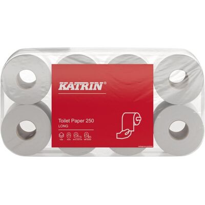 Papier toilette Katrin - 3 épaisseurs, 250 feuilles, blanc - Papier toilette - Publicité Papier toilette Katrin - 3 épaisseurs, 250 feuilles, blanc - Papier toilette - Publicité
