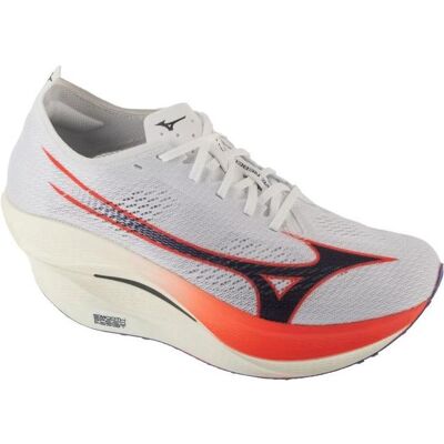 Mizuno, Unisexe, Chaussures de course à pied, Wave Rebellion Pro 3 (41), Blanc, Rouge, Gris, Argent - Publicité Mizuno, Unisexe, Chaussures de course à pied, Wave Rebellion Pro 3 (41), Blanc, Rouge, Gris, Argent - Publicité