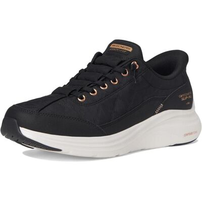 Skechers, Femmes, Baskets, Contour Foam Cozy Fit Golden Hour Hands Free Slip Ins, Noir, (36) - Publicité Skechers, Femmes, Baskets, Contour Foam Cozy Fit Golden Hour Hands Free Slip Ins, Noir, (36) - Publicité