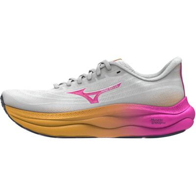 Mizuno, Unisexe, Chaussures de course à pied, Wave Sky 9 (42), Blanc, Orange, Rose - Publicité Mizuno, Unisexe, Chaussures de course à pied, Wave Sky 9 (42), Blanc, Orange, Rose - Publicité