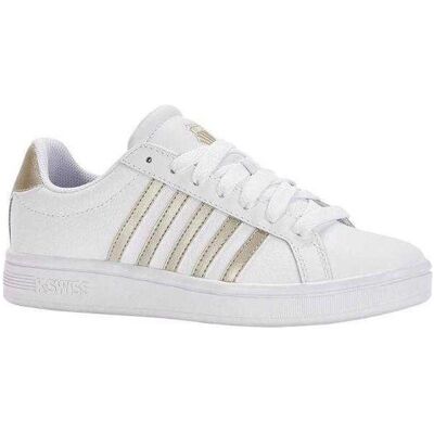 K-Swiss, Femmes, Baskets, Court Tiebreak W 97011-183-M shoes, Blanc, (37) - Publicité K-Swiss, Femmes, Baskets, Court Tiebreak W 97011-183-M shoes, Blanc, (37) - Publicité