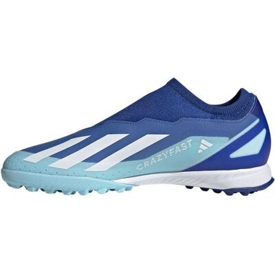 Chaussures de football adidas X Crazyfast lacet absent - Bleu - Publicité Chaussures de football adidas X Crazyfast lacet absent - Bleu - Publicité