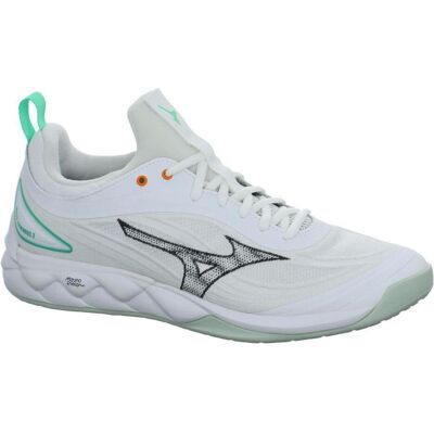 Mizuno, Unisexe, Chaussure de salle, Wave Luminous 3 (43), Blanc, Vert, Noir - Publicité Mizuno, Unisexe, Chaussure de salle, Wave Luminous 3 (43), Blanc, Vert, Noir - Publicité