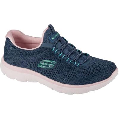 Skechers, Femmes, Baskets, 150113NVMT, Bleu, (36) - Publicité Skechers, Femmes, Baskets, 150113NVMT, Bleu, (36) - Publicité