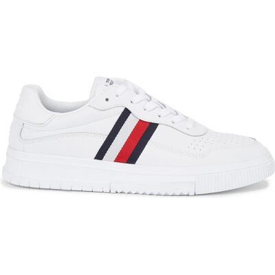 Chaussures en Cuir Tommy Hilfiger Supercup - Blanc Décontracté - Chaussures - Publicité Chaussures en Cuir Tommy Hilfiger Supercup - Blanc Décontracté - Chaussures - Publicité