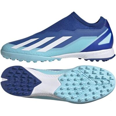 Chaussures de football en gazon sans lacets Adidas X Crazyfast.3 - Bleu - Publicité Chaussures de football en gazon sans lacets Adidas X Crazyfast.3 - Bleu - Publicité