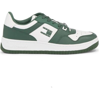Tommy Hilfiger Hommes, Baskets, Chaussures en cuir pour homme Tjm Basket Premium, Vert, (41) - Publicité Tommy Hilfiger Hommes, Baskets, Chaussures en cuir pour homme Tjm Basket Premium, Vert, (41) - Publicité