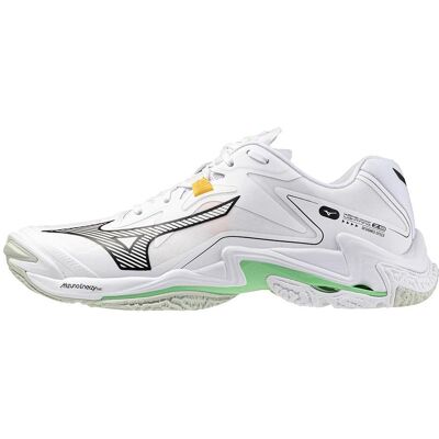 Mizuno, Unisexe, Chaussure de salle, Wave Lightning Z8 (45), Blanc - Publicité Mizuno, Unisexe, Chaussure de salle, Wave Lightning Z8 (45), Blanc - Publicité