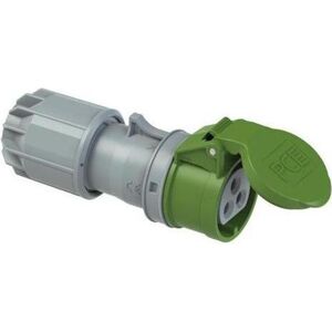 PCE, Prise + connecteur, 42.140 Kupplungsstecker CEE 32A - 42V - 3P - IP44 - 4h - grün - Publicité PCE, Prise + connecteur, 42.140 Kupplungsstecker CEE 32A - 42V - 3P - IP44 - 4h - grün - Publicité