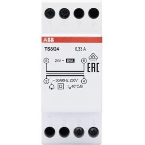 ABB, Sécurité des bâtiments : accessoires, Transformateur de sonnerie TS8/24 - Publicité ABB, Sécurité des bâtiments : accessoires, Transformateur de sonnerie TS8/24 - Publicité