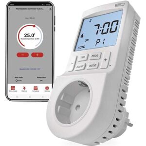 Emos GOSMART THERMO & SWITCH SOCKET P56601SH, Thermostat, Blanc - Publicité Emos GOSMART THERMO & SWITCH SOCKET P56601SH, Thermostat, Blanc - Publicité