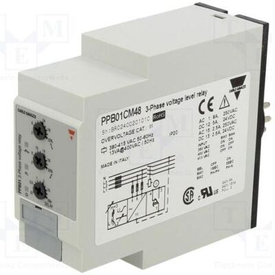 Relais de Surveillance de Phases Carlo Gavazzi - 3 phases, 480V, IP20 - Publicité Relais de Surveillance de Phases Carlo Gavazzi - 3 phases, 480V, IP20 - Publicité