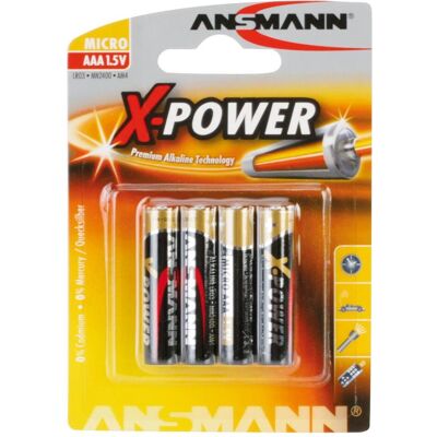 Ansmann AAA LR 03 X-Power (4 pcs, AAA, 1300 mAh), Batteries + piles - Publicité Ansmann AAA LR 03 X-Power (4 pcs, AAA, 1300 mAh), Batteries + piles - Publicité