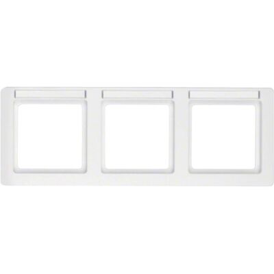 Berker, Accessoires Gamme d'interrupteurs, BER Q1 Cadre triple avec 10236019 zone d'écriture polarw. samt horizontal - Publicité Berker, Accessoires Gamme d'interrupteurs, BER Q1 Cadre triple avec 10236019 zone d'écriture polarw. samt horizontal - Publicité