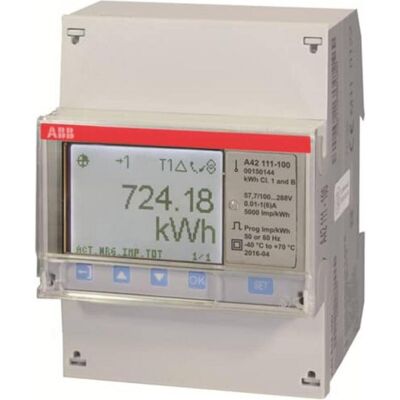Compteur d'énergie ABB A42 - Écran LCD, 4 chiffres, précision ±1% - Monophasé - Publicité Compteur d'énergie ABB A42 - Écran LCD, 4 chiffres, précision ±1% - Monophasé - Publicité