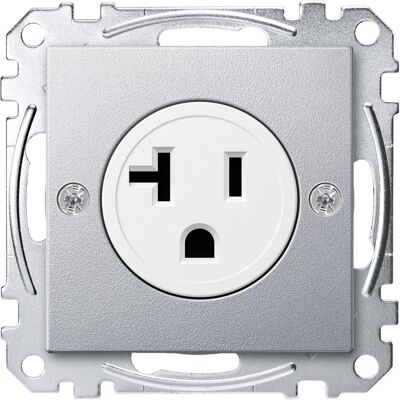 Merten MEG2156-0460 - Prise 20A - Aluminium - IP20 - Publicité Merten MEG2156-0460 - Prise 20A - Aluminium - IP20 - Publicité