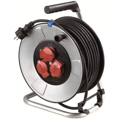 Brennenstuhl, Enrouleur à câble, Enrouleur de câble en plastique 40m H07RN-F3G1,5 3 prises IP44 VDE0100/704 (40 m, 1.50 mm²² mm) - Publicité Brennenstuhl, Enrouleur à câble, Enrouleur de câble en plastique 40m H07RN-F3G1,5 3 prises IP44 VDE0100/704 (40 m, 1.50 mm²² mm) - Publicité