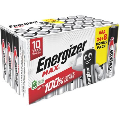 Energizer Max AAA LR03 - Piles longue durée - Publicité Energizer Max AAA LR03 - Piles longue durée - Publicité