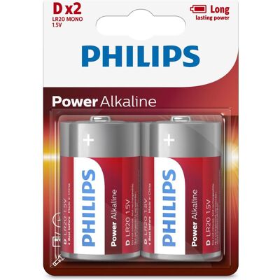 Philips LR20P2B/05 (2 pcs, D), Batteries + piles - Publicité Philips LR20P2B/05 (2 pcs, D), Batteries + piles - Publicité