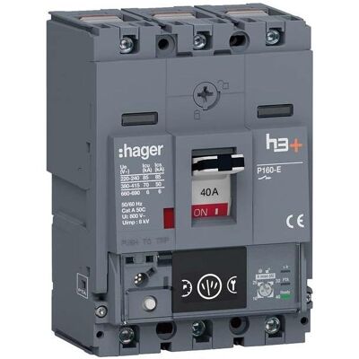 Hager HES040NC - Disjoncteur 40A 70kA IP40 - Type HES040NC - Publicité Hager HES040NC - Disjoncteur 40A 70kA IP40 - Type HES040NC - Publicité