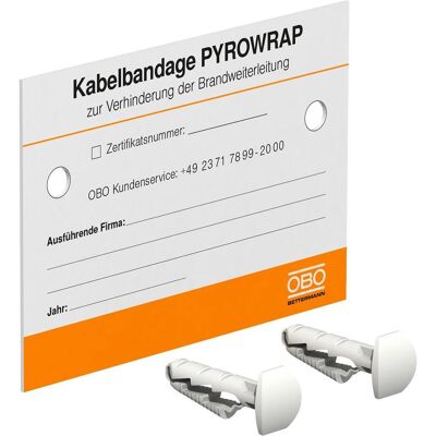 OBO Bettermann, Accessoires de connexion par câble, Étiquette d'identification pour le bandage de câbles 7203140 - Publicité OBO Bettermann, Accessoires de connexion par câble, Étiquette d'identification pour le bandage de câbles 7203140 - Publicité