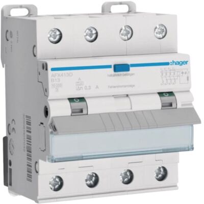 Hager AFX413D - Disjoncteur différentiel 4P 10kA 300mA - Publicité Hager AFX413D - Disjoncteur différentiel 4P 10kA 300mA - Publicité
