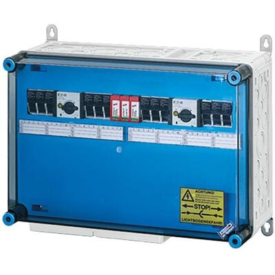 Hensel Boîte de jonction, HEN Mi PV 3321 Boîte de jonction pour générateur PV avec ESS et fusible 6xPV 1xWRE - Publicité Hensel Boîte de jonction, HEN Mi PV 3321 Boîte de jonction pour générateur PV avec ESS et fusible 6xPV 1xWRE - Publicité