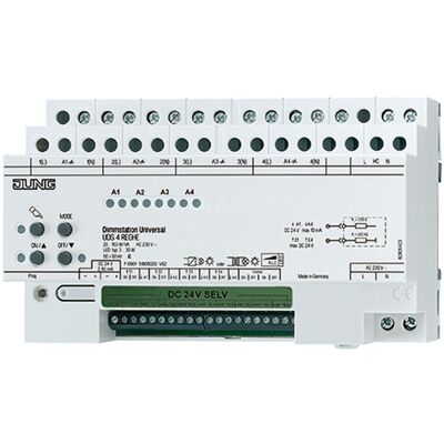 JUNG, Actionneur, Module de commande NaV 20-150W REG 8TE UDS4REGHE (Actionneur de variateur) - Publicité JUNG, Actionneur, Module de commande NaV 20-150W REG 8TE UDS4REGHE (Actionneur de variateur) - Publicité
