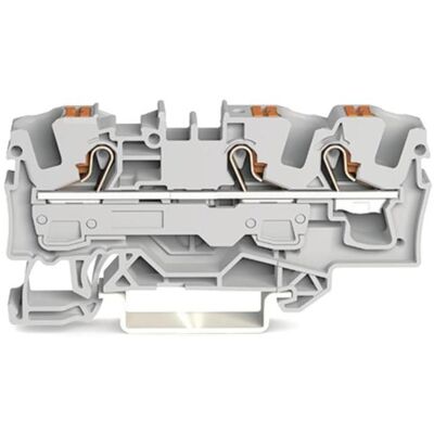 Wago 2206-1301 Borne de passage à 3 conducteurs, avec bouton-poussoir, 6 mm², grise, Accessoires électroniques + boîtier, Gris - Publicité Wago 2206-1301 Borne de passage à 3 conducteurs, avec bouton-poussoir, 6 mm², grise, Accessoires électroniques + boîtier, Gris - Publicité