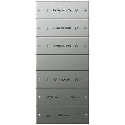 Gira Kit de bascule 6 voies eds 2136602, Bouton + interrupteur, Argent - Publicité Gira Kit de bascule 6 voies eds 2136602, Bouton + interrupteur, Argent - Publicité