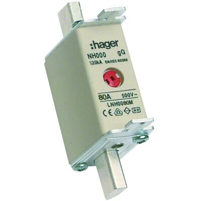 Hager, Fusible, LNH0080M (80 A) - Publicité Hager, Fusible, LNH0080M (80 A) - Publicité